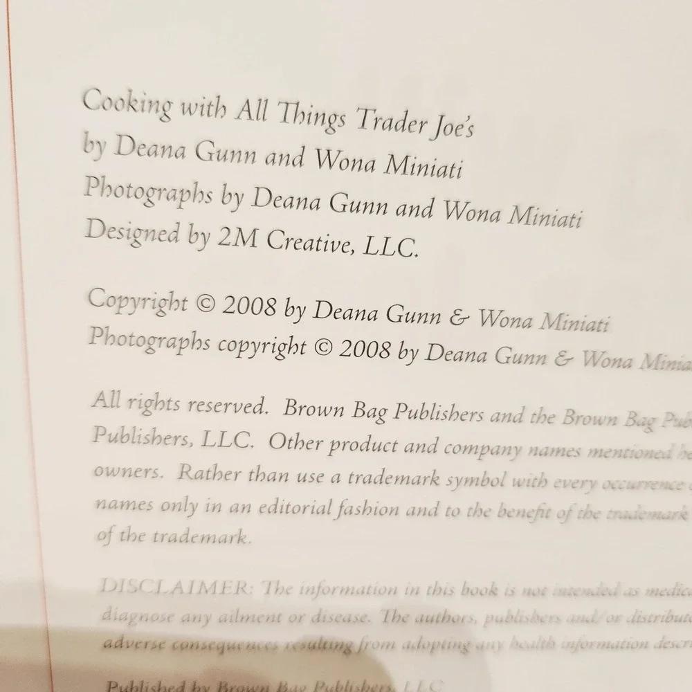 Recipes Book Deana Gunn Cooking‎ with All Things Trader Joe's Cookbook